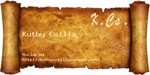 Kuthy Csilla névjegykártya