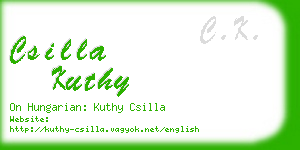 csilla kuthy business card